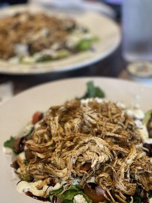 Wedge salad with blackened chicken