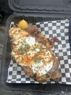 Baked potato with brisket!!!!