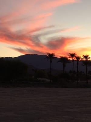 Beautiful Palm Springs sunset as the festival ends.