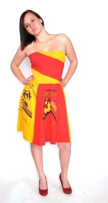 HYPERCLASH clothing features varied colors, patterns, and text, reconstructed into a one of a kind fashion.