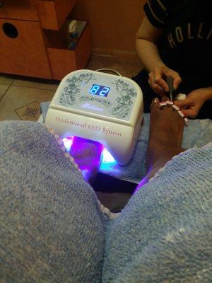 Fancy dryer for feet