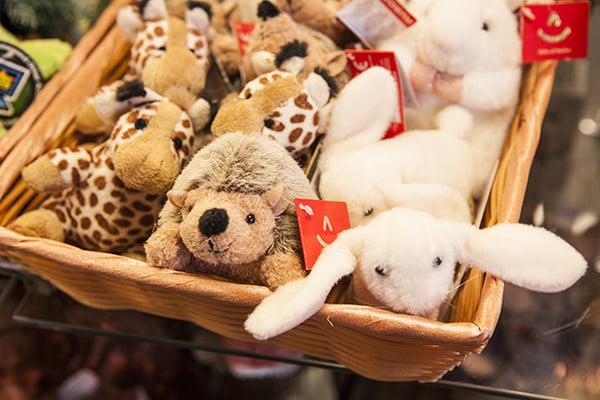 Finger puppets from local company Folkmanis and assorted tiny animals.