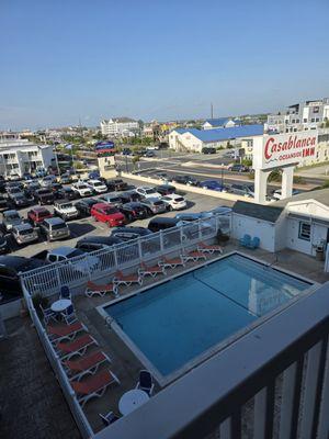View from the fourth floor balcony.