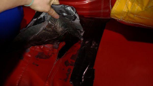 My 3 year olds leg got stuck in here. Told the staff, they did nothing