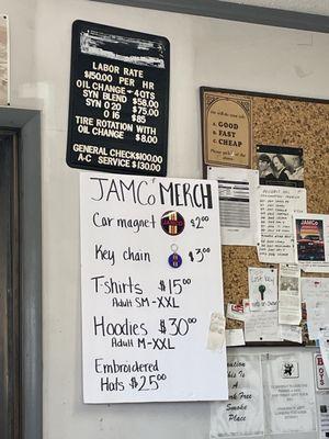 Merch marking 50 years of business