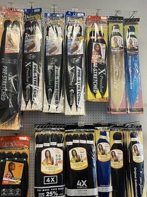 X-Pression braiding hair.