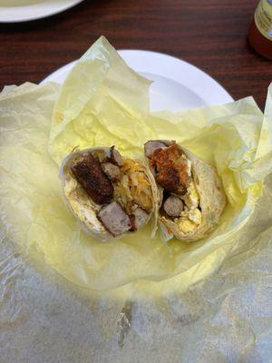 Breakfast Burrito with Sausage