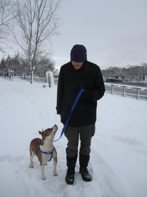 A walk in the snow in downtown Minneapolis.