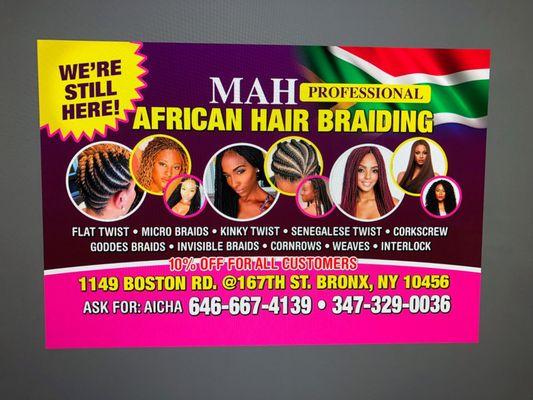 Mah Professional African Hairbraiding