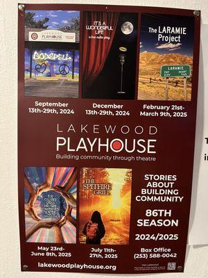 Upcoming plays, 2024/2025 season