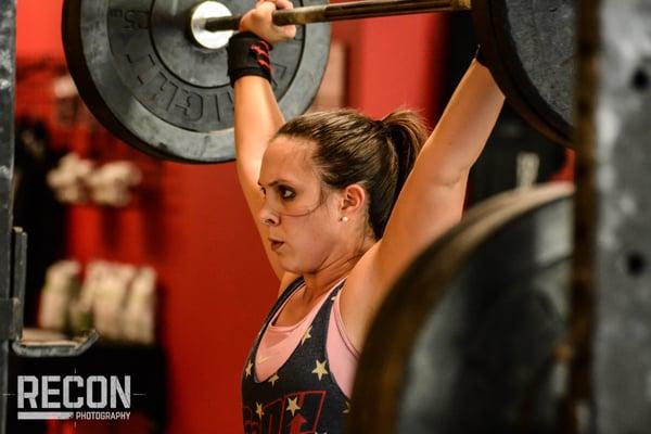 Lisa perfecting her Olympic Weightlifting skills!