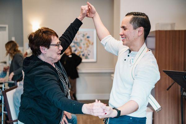 Dancing exercise with our physical therapist