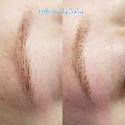 Brow wax before and after!