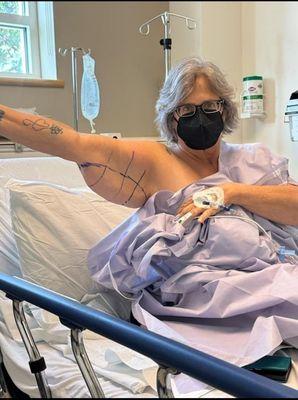 All marked up and ready for surgery.