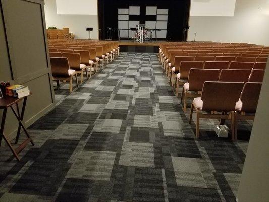 Graphic Carpet Tile Installation