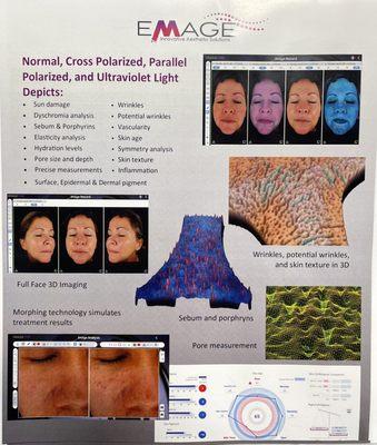 With just one quick, non-invasive scan, our skin analyzer evaluates hydration & moisture levels, pore size/ congestion, sun damage and more!