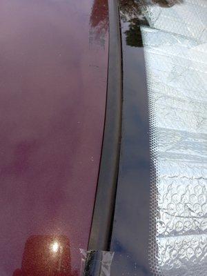 Rubber coming off!! Glass possibly sliding down? Or cheap labor!