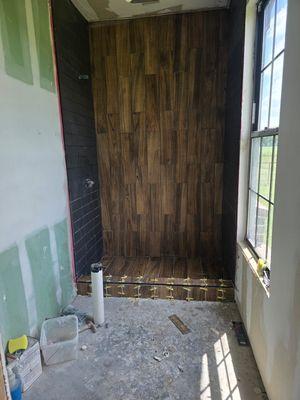 Remodelación de baño dos colores