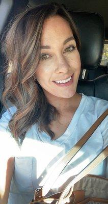 Hair cut and color done by Courtney