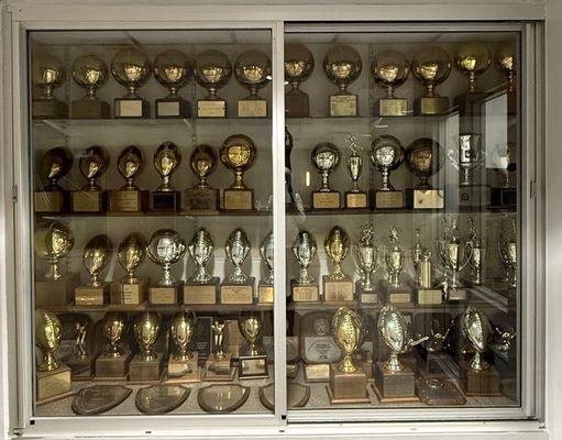 Just one of the trophy vitrines.