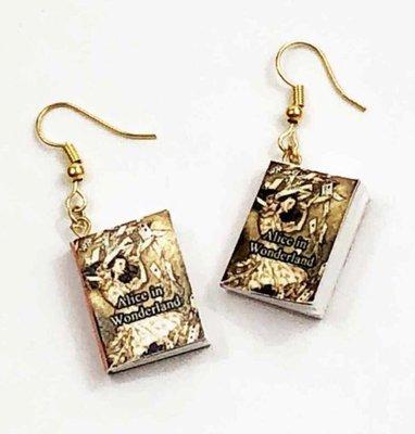 Alice in Wonderland book earrings, love these earrings for sale, 42nd Annual Jewish Food Faire!!