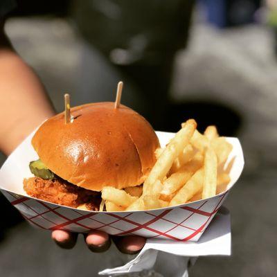 Buttermilk fried chicken sandwiches