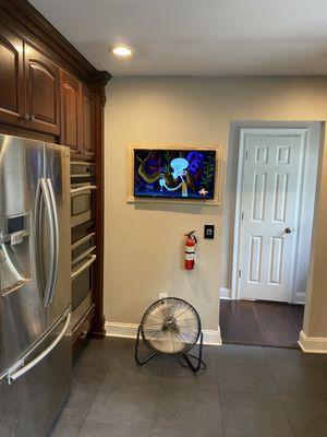 Removed old tv and installed new one