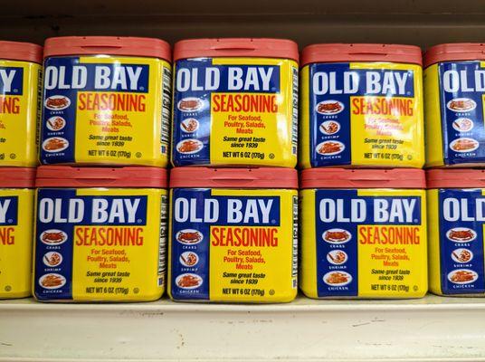 Geresbeck's Market in Glen Burnie, Maryland - Old Bay Seasoning Display.