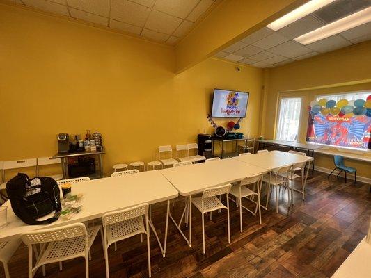 Birthday party room