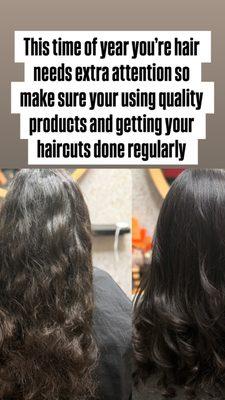 My client needed her scalp, exfoliated a deep conditioning and shaping for her curly hair.