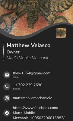 Matt's mobile mechanic