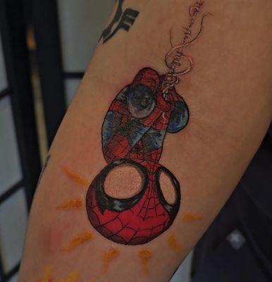 Spider man Tattoo .. Color