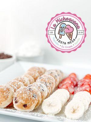 Mini Pancakes + all your favorite toppings available
Only @Lamichoacanacostamesa