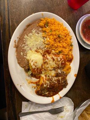Combo #4 beef enchilada and beef tamale