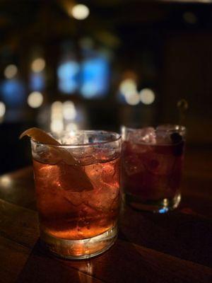 Negroni + Manhattan