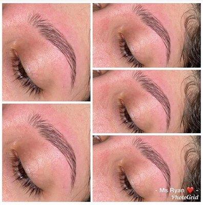 Natural customized Brow waxing