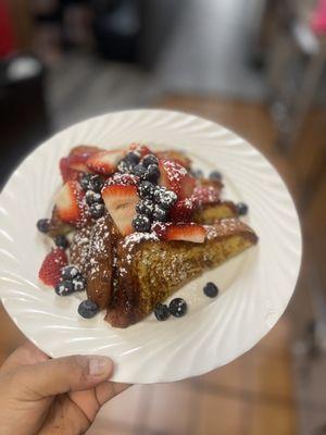 Strawberry and blueberry French toast was delicious!