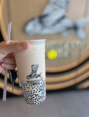 Jasmine Milk Tea, mini pearl boba