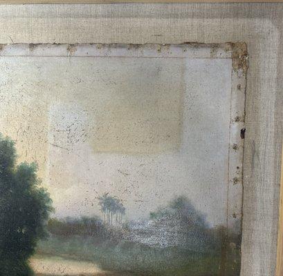 Removing of old discolored varnish.