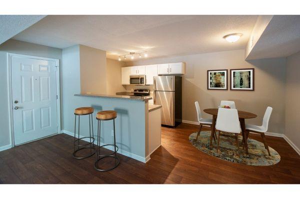 Hardwood style flooring in may of our apartments.