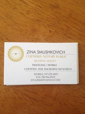 Smushkovich Zinaida Notary
