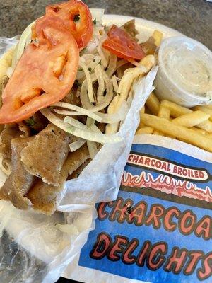 Gyros Sandwich without said blanket.