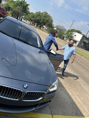 Happy Customer Meets The Owner