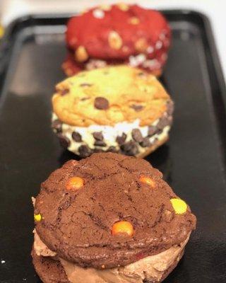 Homemade ice cream SANDWICHES.