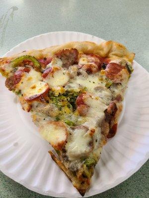 Pizza slice at my local pizza place!