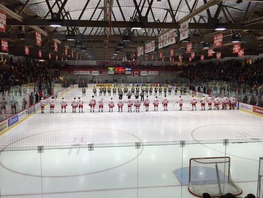 Cornell versus Clarkson pregame at Lynah Rink