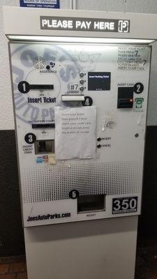 Pay machine on 1st floor as of 2024 January.