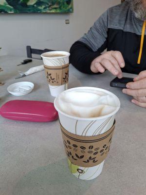 Coffee and cappuccino