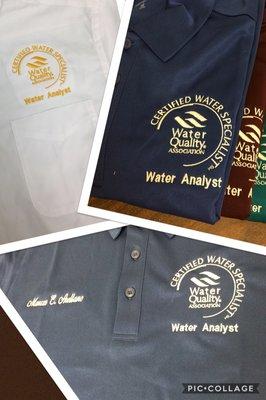 Embroidered work uniforms