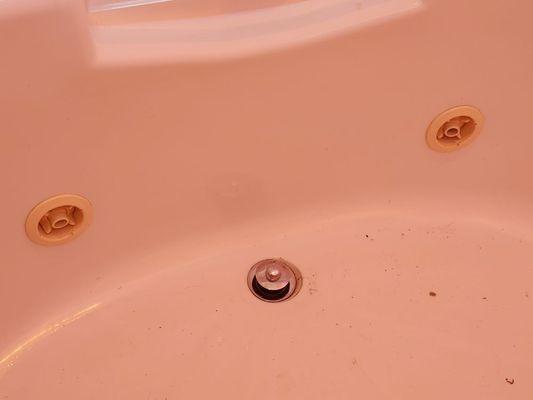 The jets had hair,powder bubble bath and not cleaned for a long time.